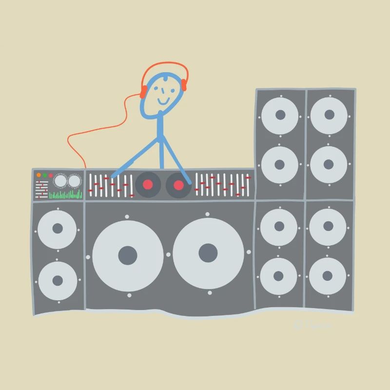 Figure de bâton de DJ, discothèque de profession