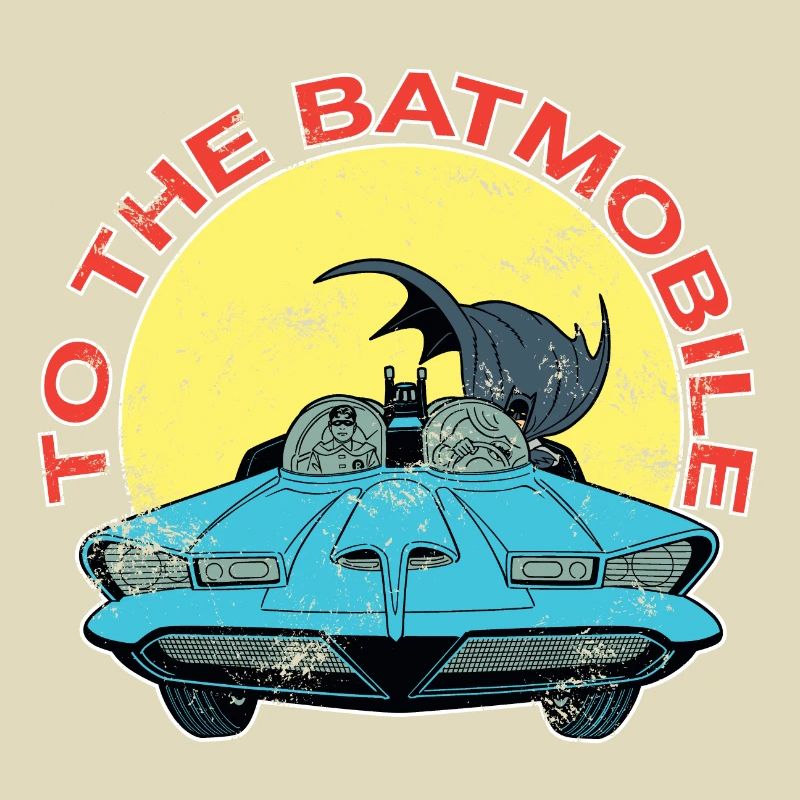 DC Comics Batman Robin Batmobile Look Usé