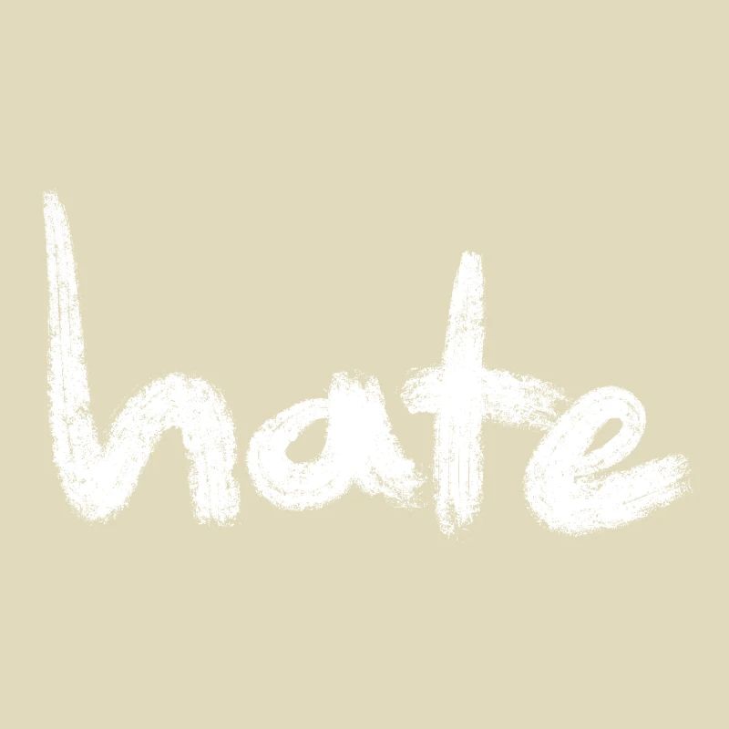 Hate Text white