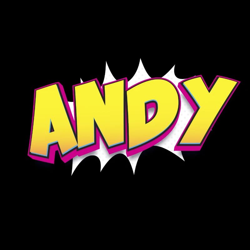 Andy Benutzerdefinierter Name Comic-Stil Pop-Art, Andy