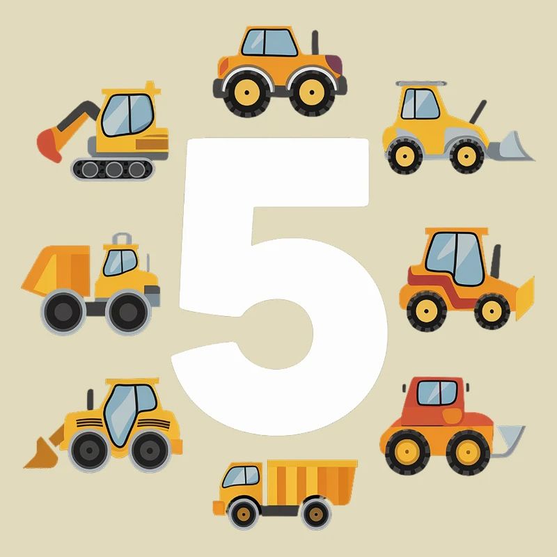 Construction site - 5 years - 5th birthday