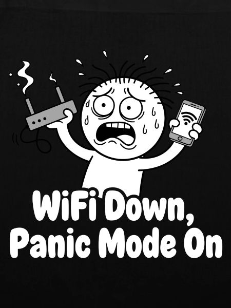 WiFi-Ausfall Panikmodus Meme