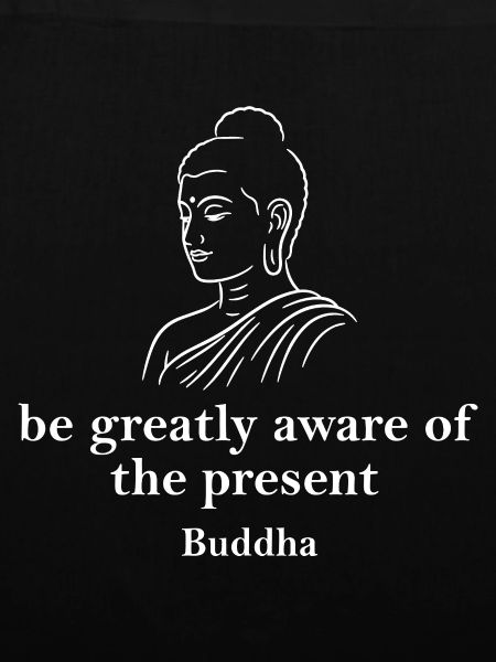 Be Present Buddha Linienkunst