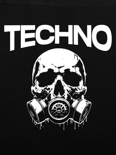 Techno Skull Gasmaske Graffiti