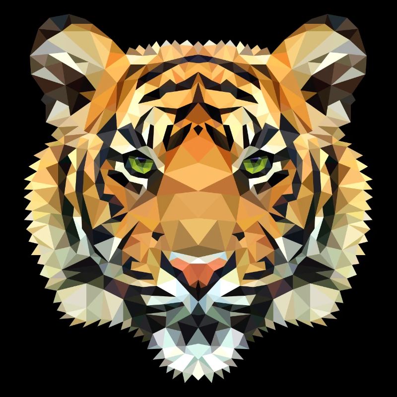 Tiger Polygon wild Löwe Geschenkidee