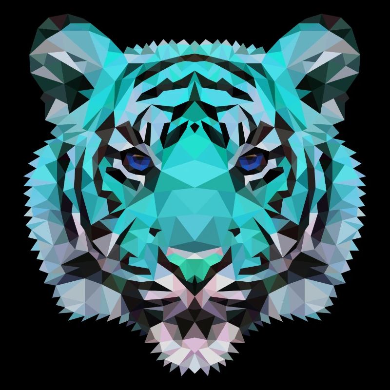 Tiger Polygon wild Löwe Geschenkidee