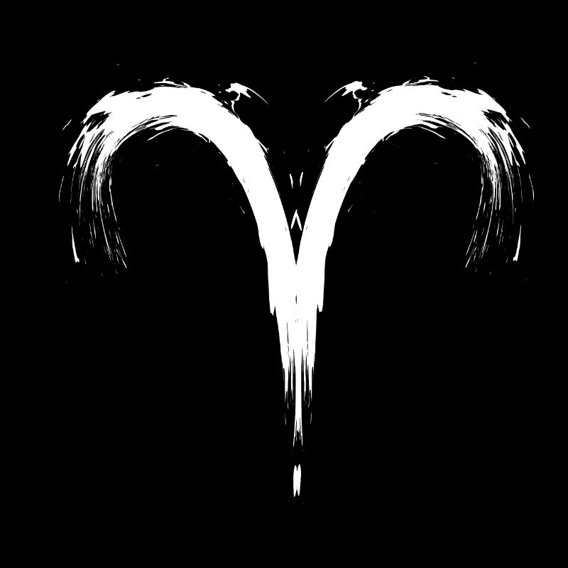 Zodiac Aries Aris Symbol White Vector New