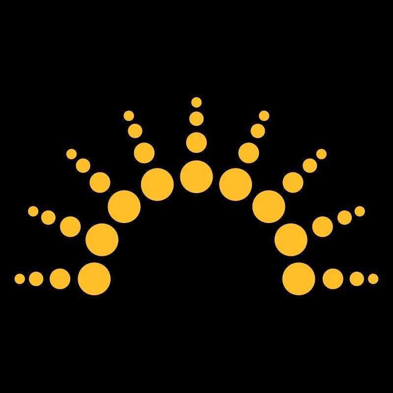 Half-circle circles points Sun logo