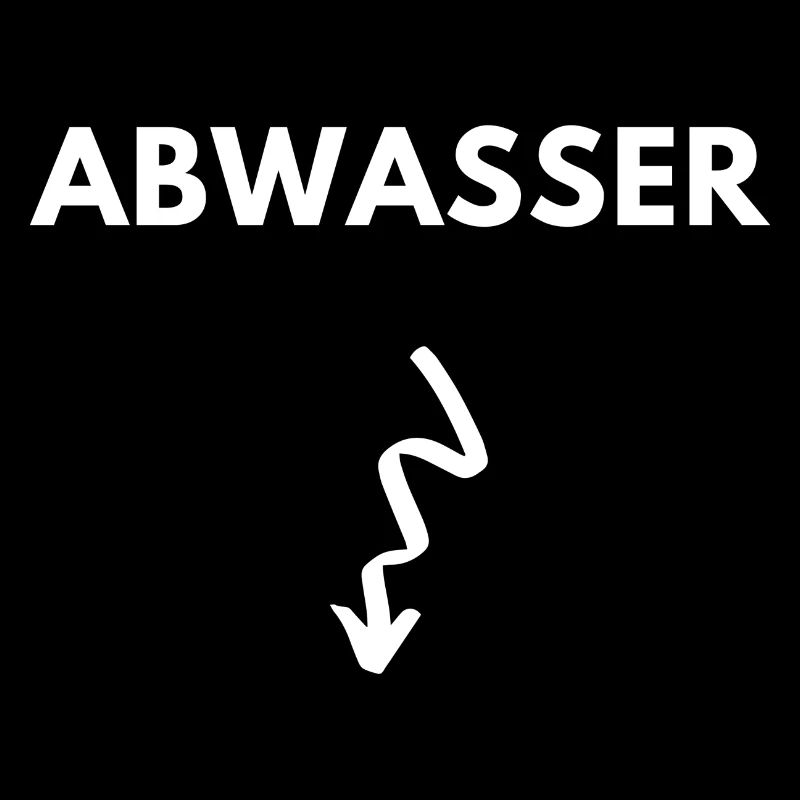 Abwasser mit Pfeil, lustige Sprüche, Geschenk