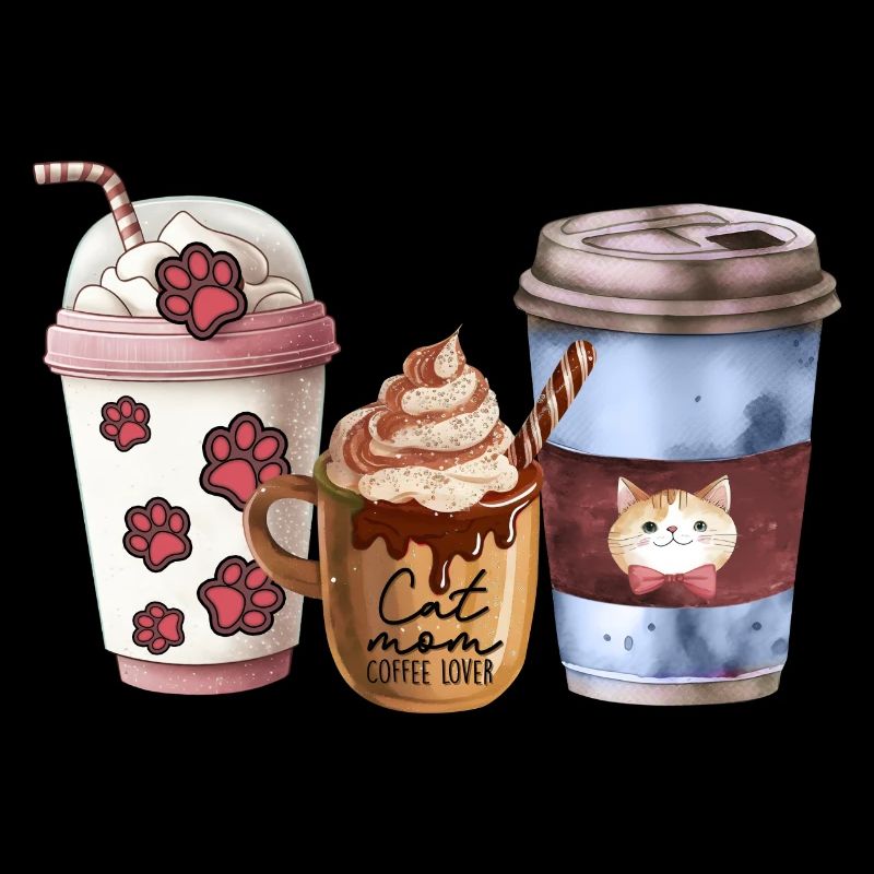 Maman chat aime le café