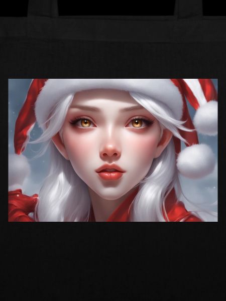 Verträumte Weihnachtsmannfrau