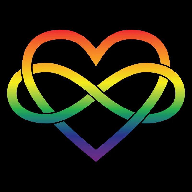 Polyamory Infinity Heart - Rainbow