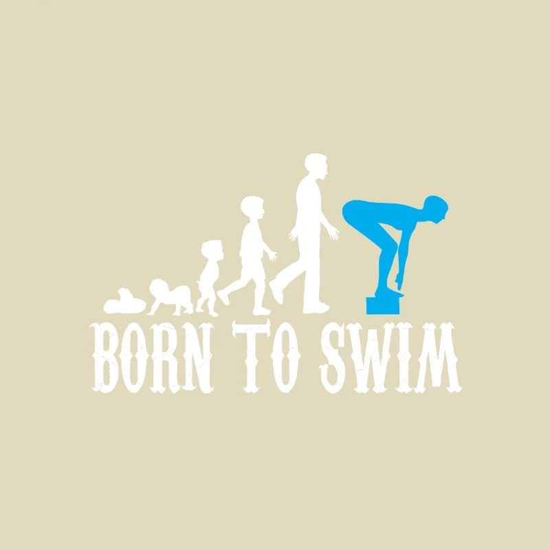Schwimmer Evolution Geburt Baby Kind Geschenk