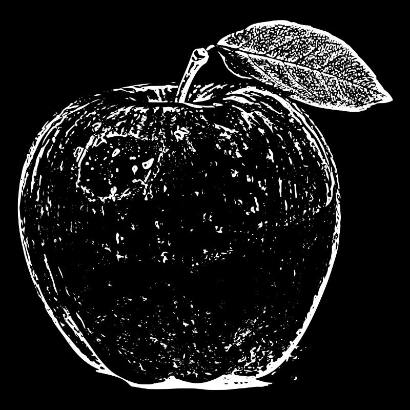 Pomme fruit dessiné à la main