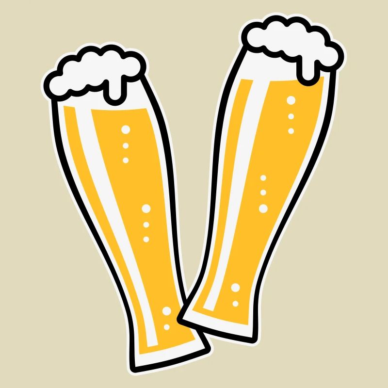 2 Weißbiergläser Stoßen An (Bier Weizenbier / 3C)