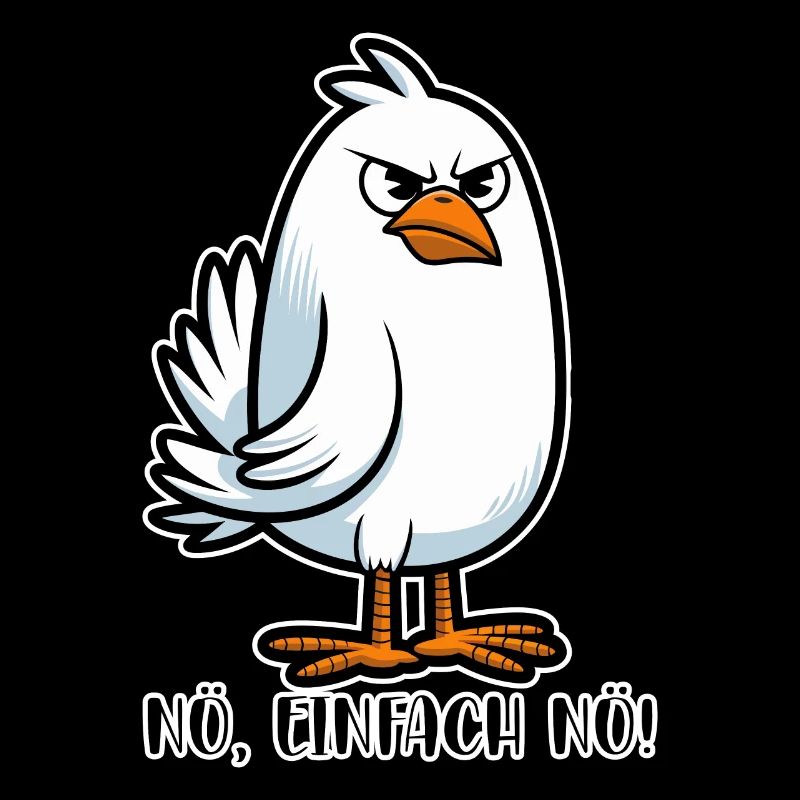 Nö Einfach Nö Hühnercartoon
