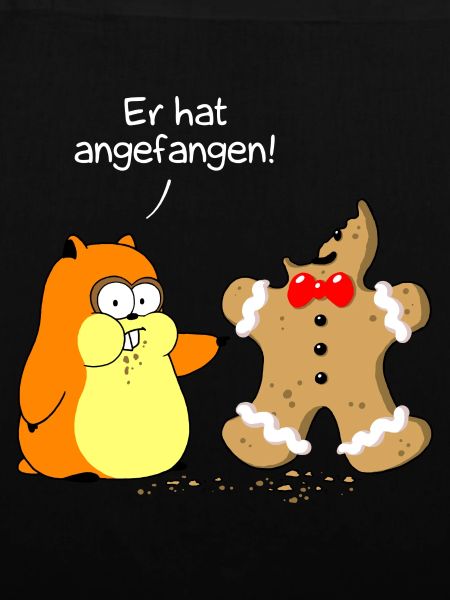 Hamster vs. Lebkuchenmann (whiteline)