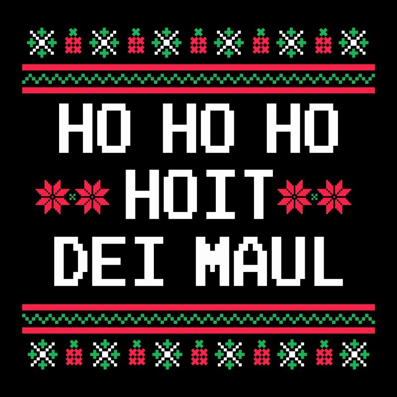 HO HO HO HOIT DEI MAUL PULLOVER DE NOËL AMUSANT