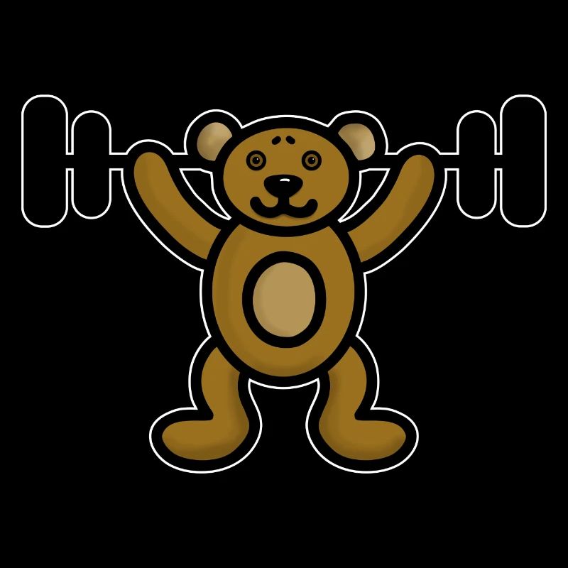 Ours avec poids - Haltérophile Bodybuilder