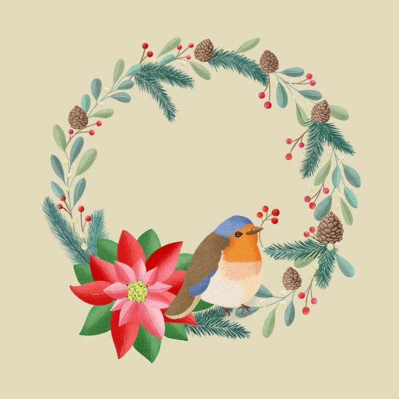 Weihnachtskranz personalisierbar mit deinem Text