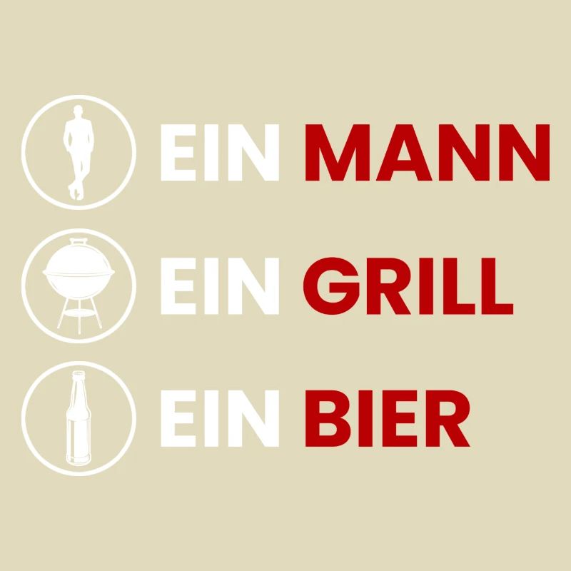 Ein Mann Ein Grill Ein Bier