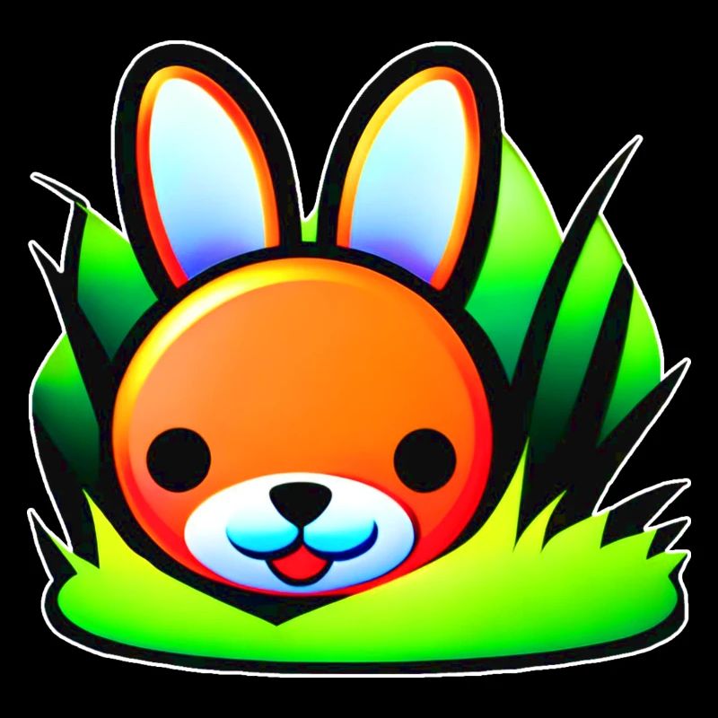 Lapin coloré mignon