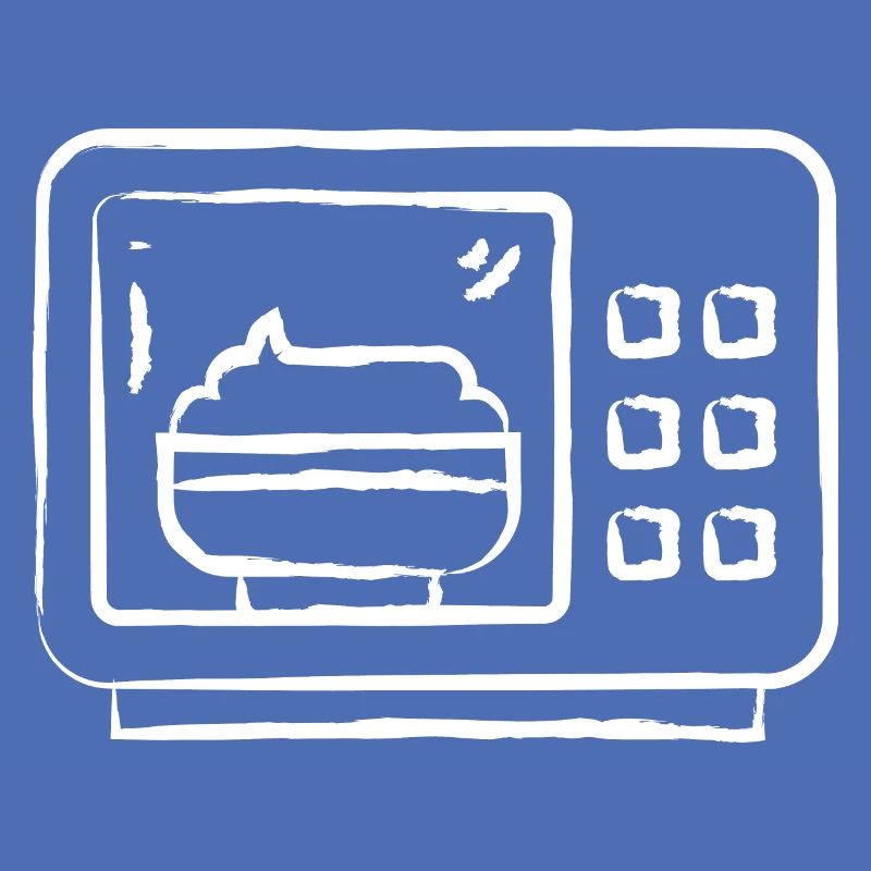 Micro-ondes dessiné à la main