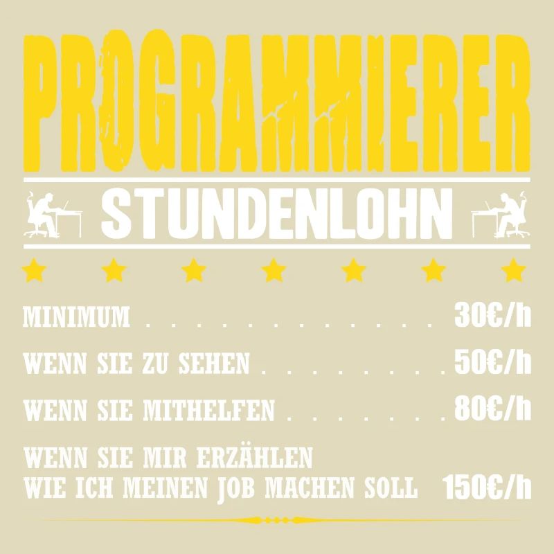 Programmierer Stundenlohn Informatik IT-Techniker