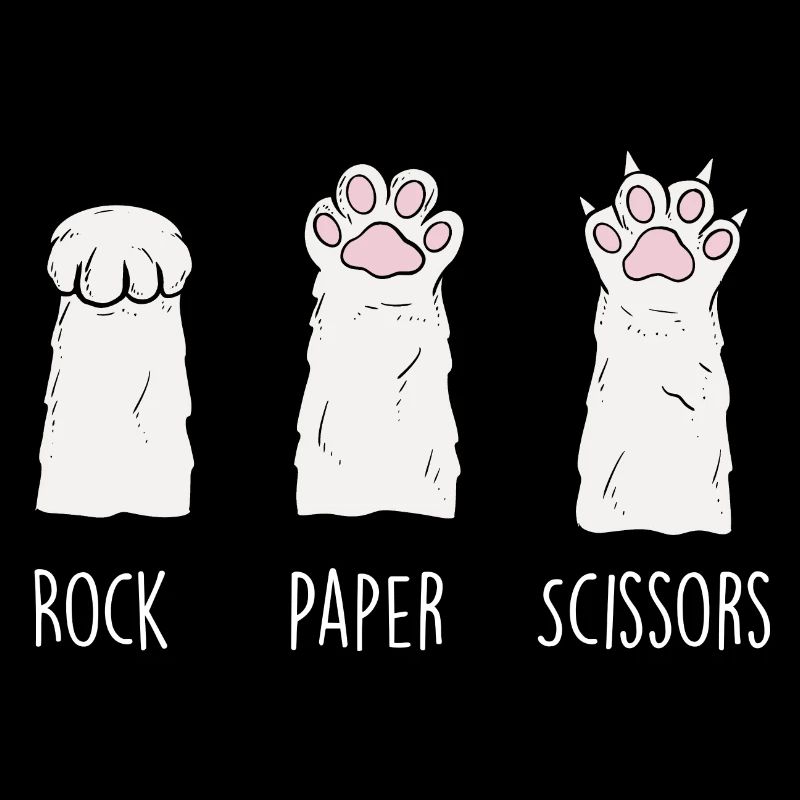 Roche Papier Ciseaux Drôle Chat Amoureux