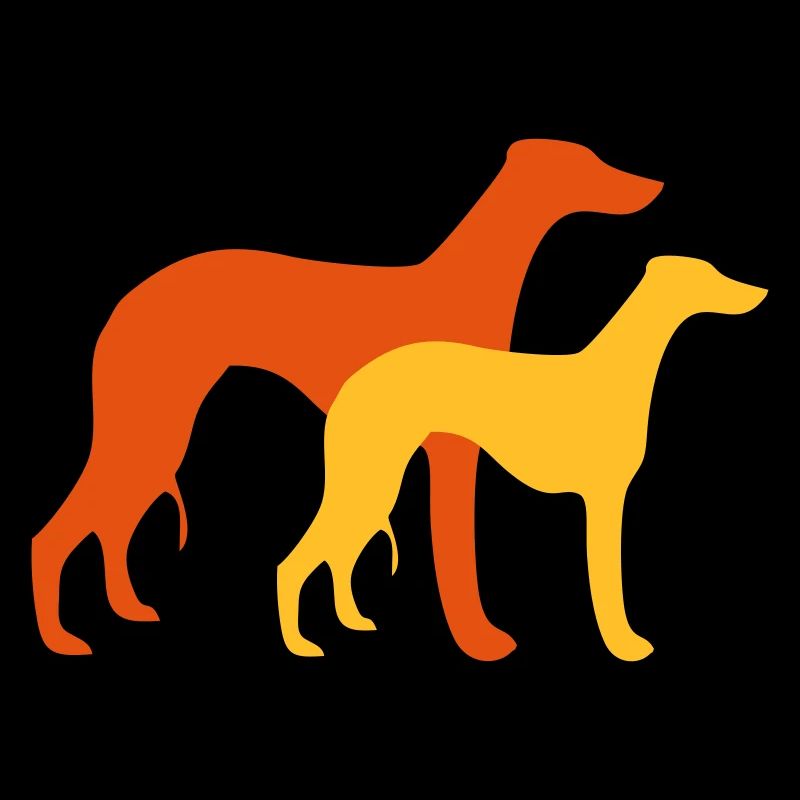 2 whippets 2 couleurs