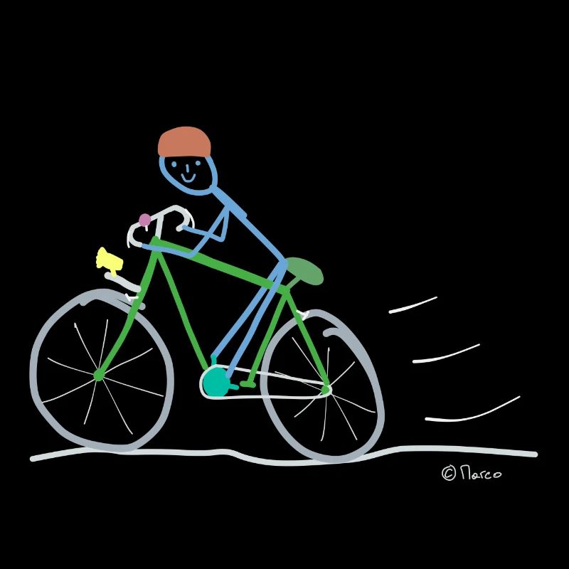 Stickman de vélo de route, protection de l'environnement durable