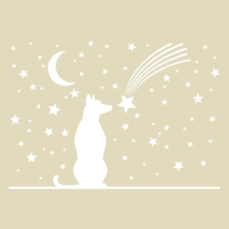 Chien Lune et Étoiles