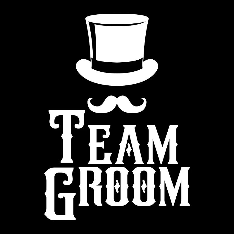 Team Groom Top Hat & Schnurrbart Herren Junggesellenabschied