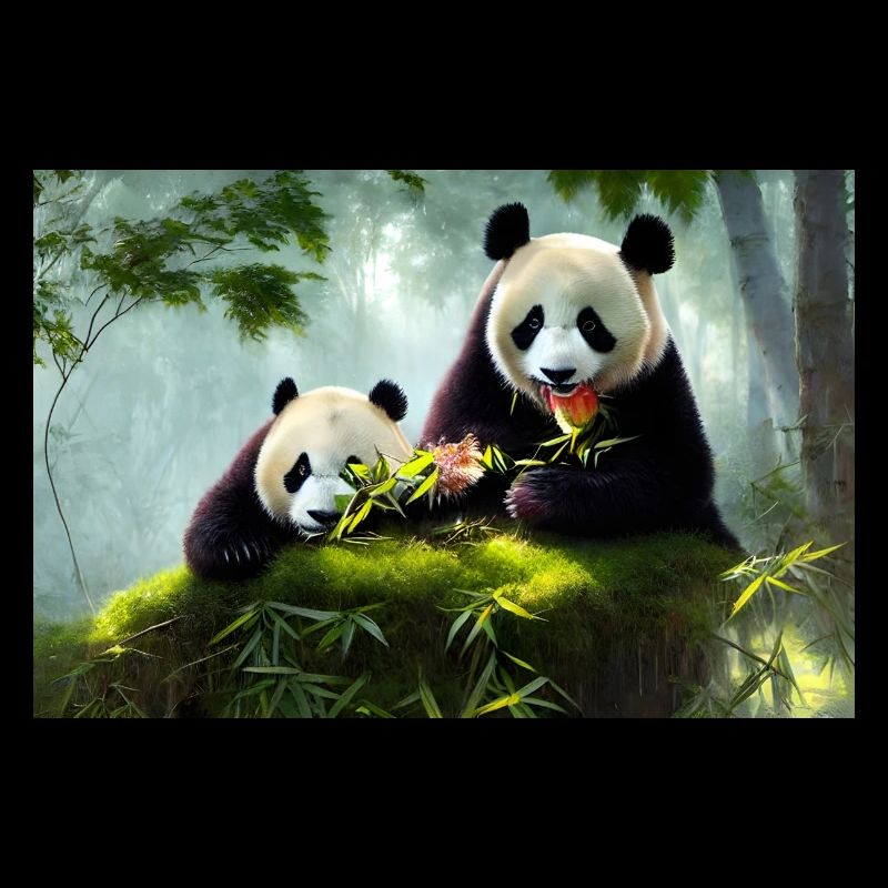 Pandas im Wald