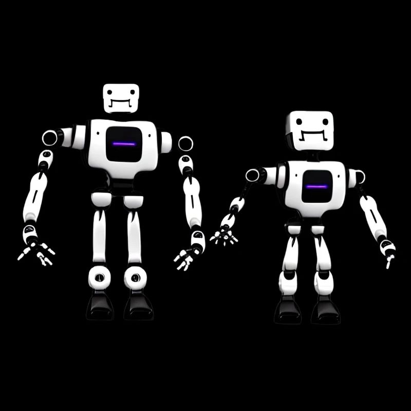 Roboter Freunde Weiß