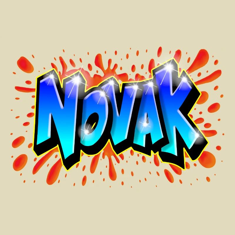 Graffiti NOVAK Splash Rot Kind Geschenk
