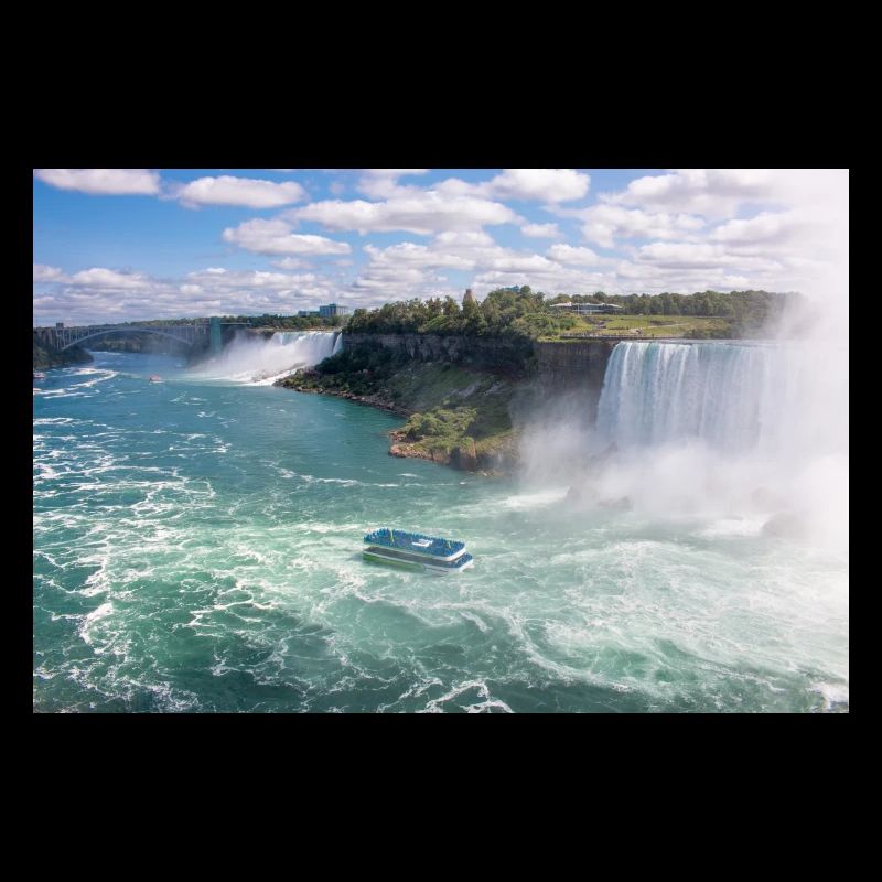 Niagara City Skyline and Niagara Falls panorama