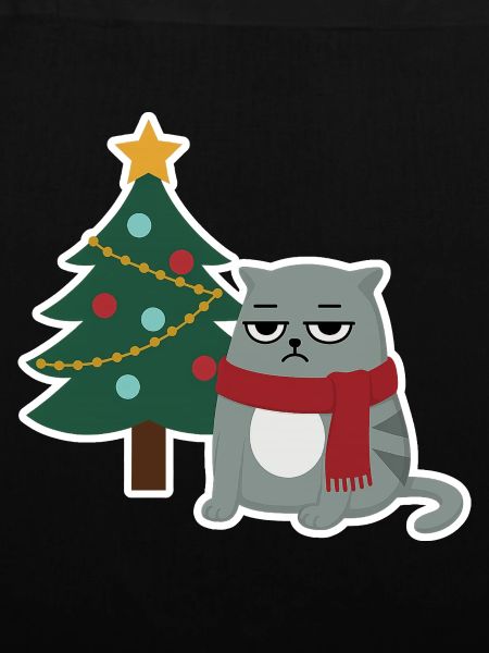 Cat Grumpy Christmas