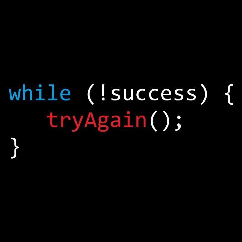 while (!success) – white version