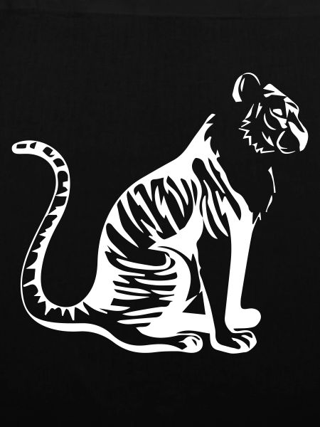 Elegant Tiger Silhouette Design