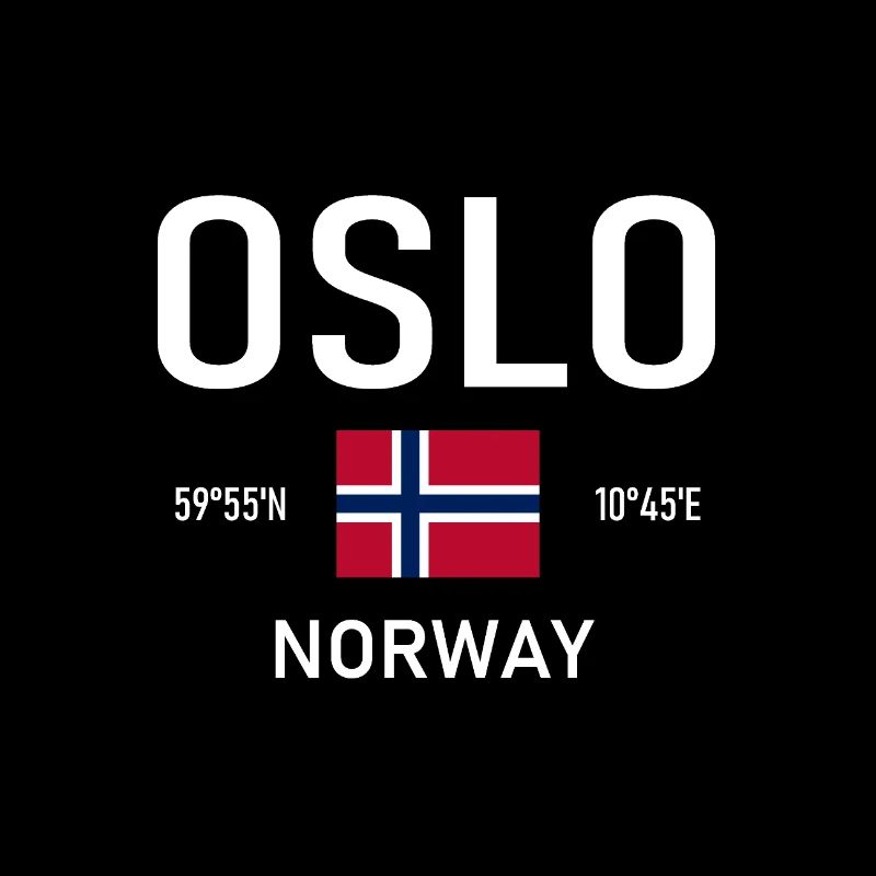 Oslo - Norway - Coordinates - Flag