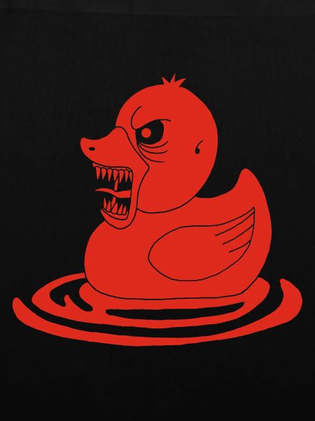 Rote dämonische Ente