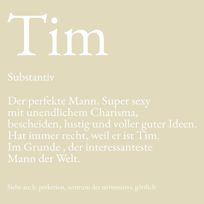 Explication du dictionnaire Tim Prénom Tim