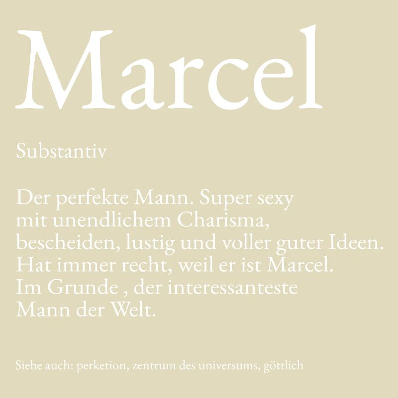 Explication du dictionnaire Marcel Prénom Marcel