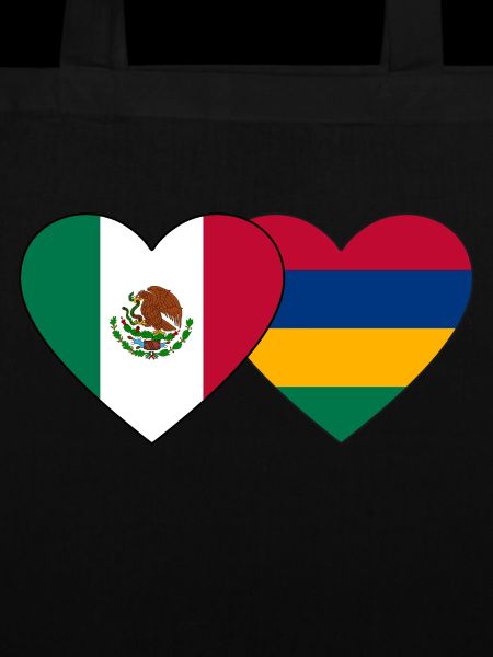 Mexiko Mauritius Flagge Herz