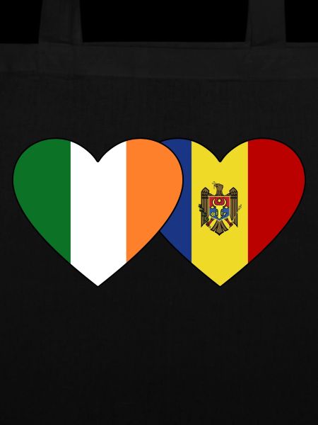 Irland Moldau Flagge Herz