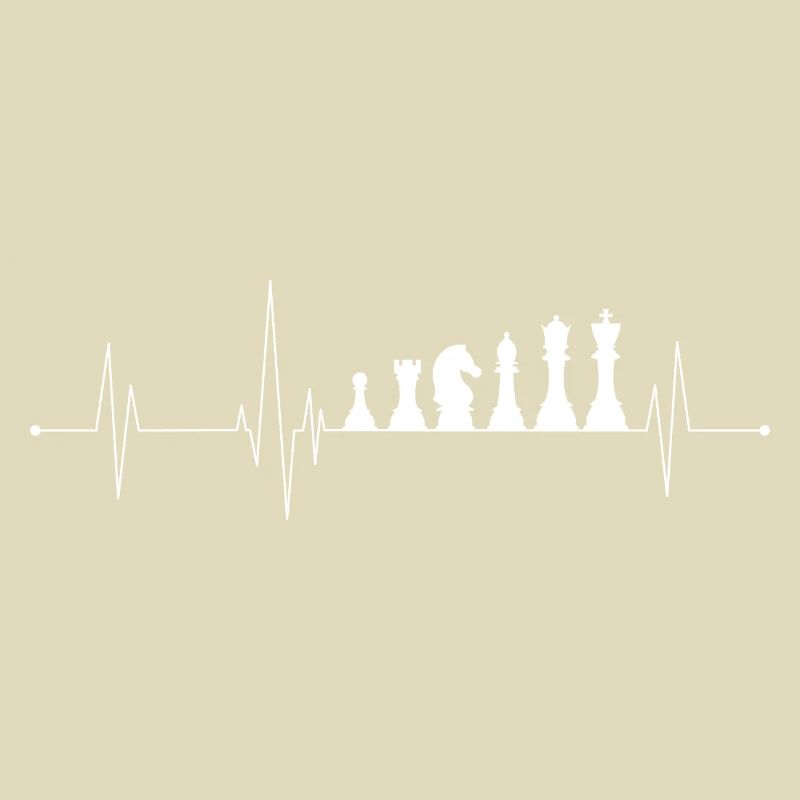 Schach Herzschlag schwarz