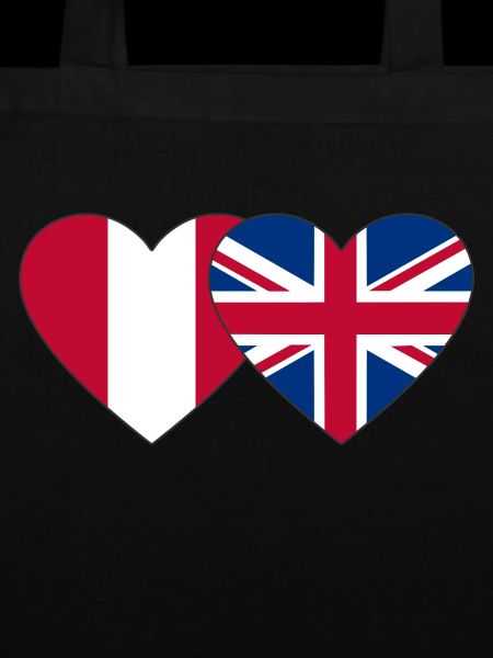 Peru England Heart Flag