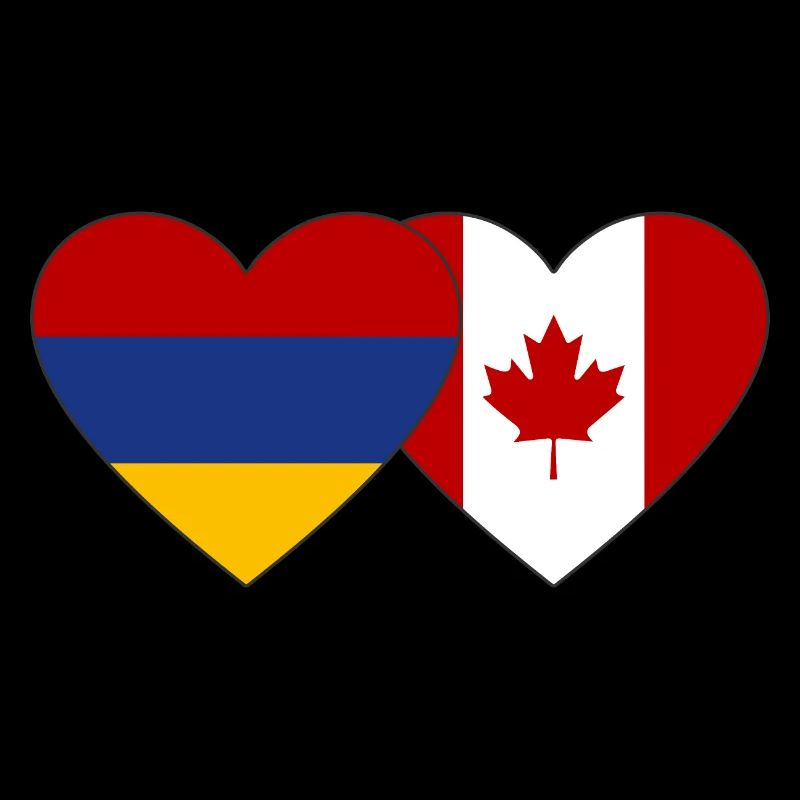 Armenia Canada Flag Heart