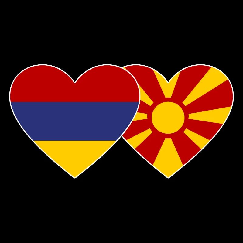Arménie Macédoine Drapeau Coeur